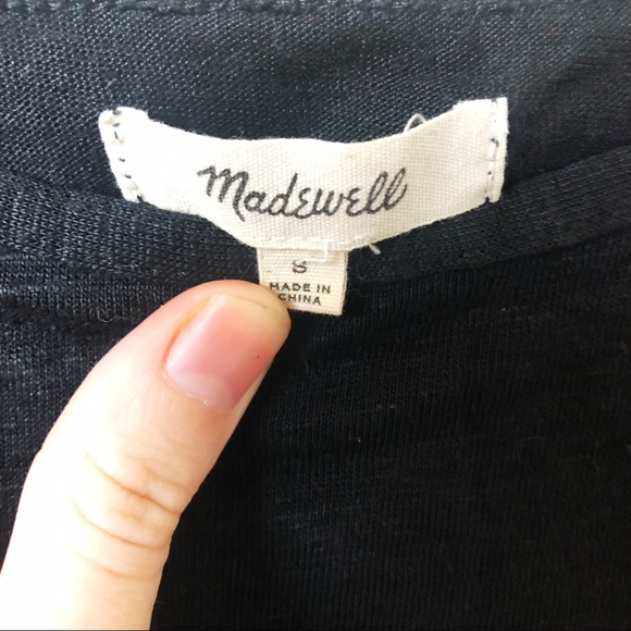 Madewell Modern Linen Tank In Black - Picture 9 of 11